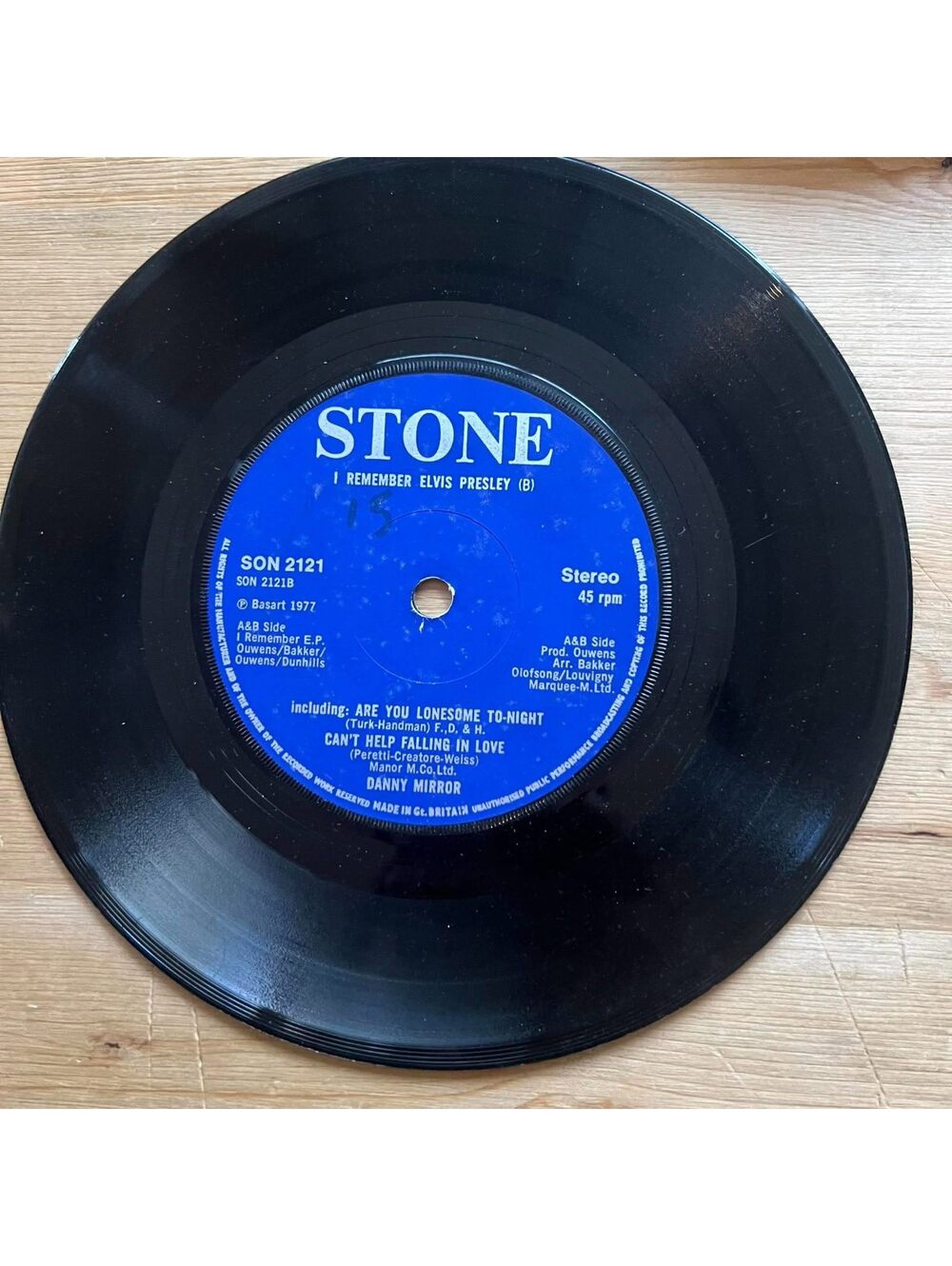 Danny Mirror - Are you Lonesome To-Night/(The King is Dead) 45rpm VG+ R19
